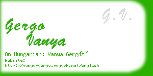 gergo vanya business card